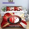 Custom Name Feyenoord Rotterdam2 Pattern Bedding Quilt Set  Home Decoration  Gift (1 * duvet cover + 2 * pillowcase  without core)