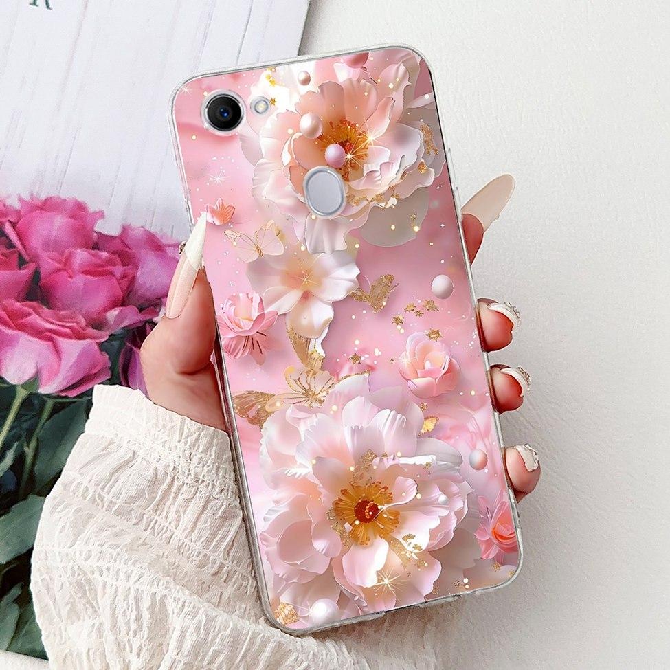 Прозрачный чехол для Oppo F7 Kawaii Милый Кот Модный Цветок Забавный Роскошный Расписной Мягкий Задний Чехол для Телефона OppoF7 CPH1821 CPH1819