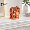 Полка для домашнего офиса Декор Полая Резная Статуэтка Слонихи и Слоненка, Смоляная Фигурка, Статуэтки Удачи Скульптура для Украшения Столешницы, Новоселье