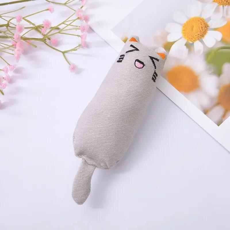 Игрушки с кошачьей мятой, симпатичная плюшевая подушка для большого пальца, скрежещущая зубами, устойчивая к укусам, дразнящая, расслабляющая, жевательная игрушка для кошек, аксессуары для домашних животных