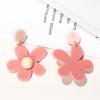 Европейские и американские преувеличенные серьги-цветы конфетных цветов, модные и простые милые серьги-пуговицы в виде ромашек