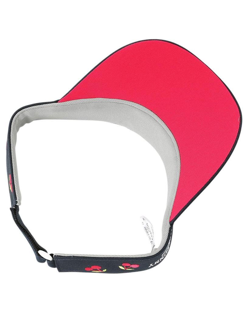 [Jack Bunny] Женский солнцезащитный козырек (Вишневый узор, регулируемый размер)  Кепка для гольфа 262-5187404 120Темно-синий FR