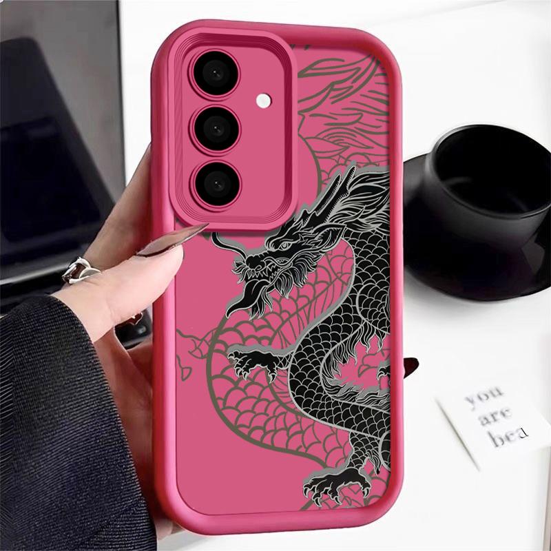 Потрясающий Чехол для Телефона с Драконом для Samsung Galaxy Case S24 S23 S22 S21 Ultra Plus Fe A55 A54 A53 A52 A35 A25 A15 5G Y2k Обложка