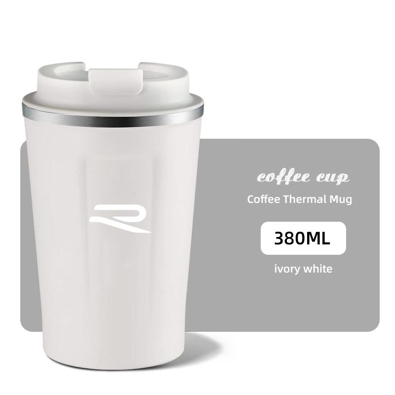 380ML Coffee Mug Car Vacuum Cup 304 Stainless Steel Thermos For VW GTI Golf Polo Tiguan Passat B6 Touareg Jetta CC T-ROC Hub Cap