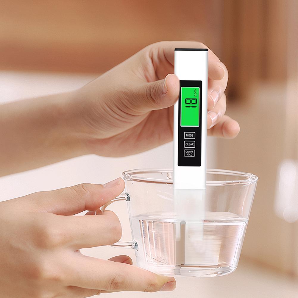 4 in 1 Digital Water Tester Temperature TDS PH Meter High Accuracy EC Meter Durable TEMP PPM PH Meter with Backlit LCD Screen