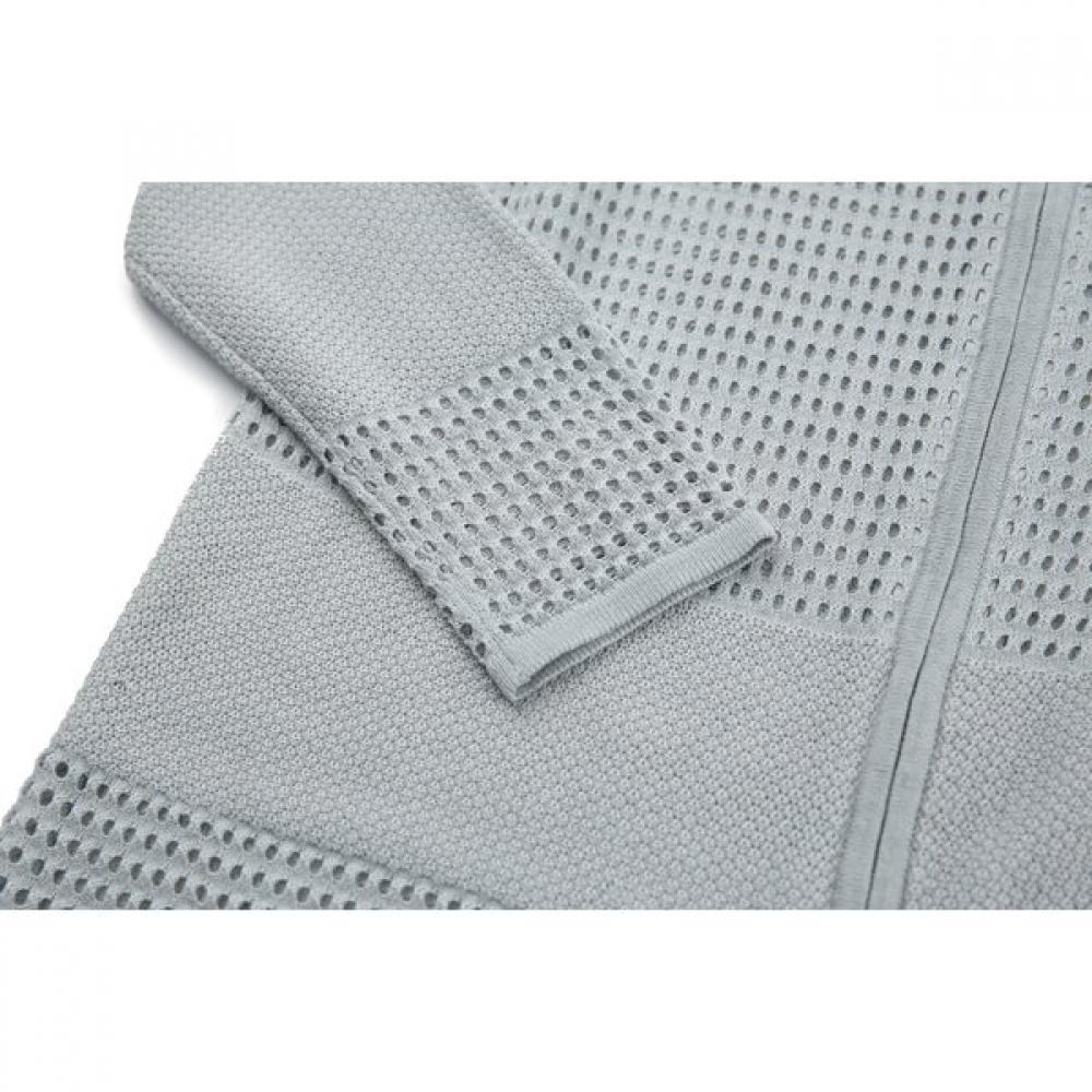 Furina Linen Zip Up Jacket Eyelet Stitch Italy