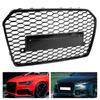 Передняя воздухозаборная решетка Hex Mesh Grille Full Black Refit для RS6 Style Подходит для A6S6 C7 2016-2018