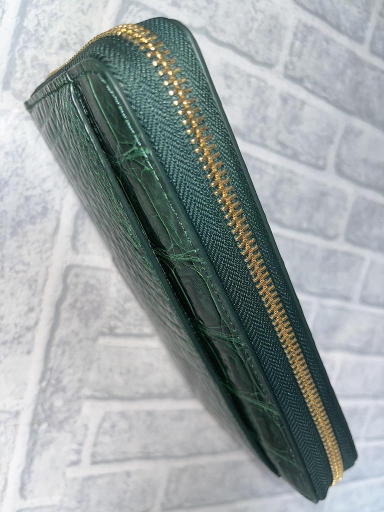 Guodi Длинный кошелек круглый на молнии типа крокодил натуральная кожа блестящая отделка крокодиловая кожа крокодиловая кожа крокодиловая кожа кошелек кошелек