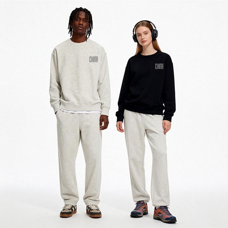 Unisex Oversized Crewneck Sweatshirt With Print Design Soft Cotton Blend Fall Lightweight Warm Top