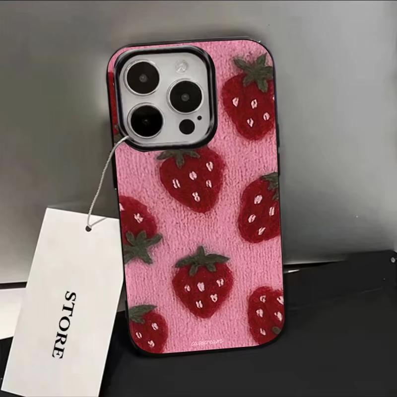 Очаровательный чехол для телефона в корейском стиле с клубникой для Xiaomi Redmi Note 14 13 12 11 Pro Plus 4G 5G 11S 14C 13C 9T 9A 9C 4A A1 A2