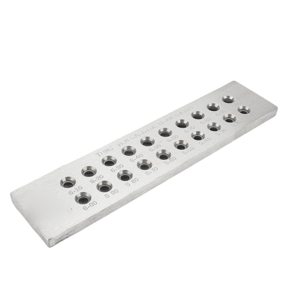 Jewelry Wire Drawplate 5.1 7.0mm Tungsten Carbide Round Draw Plate 3 Row Holes for Jewelers