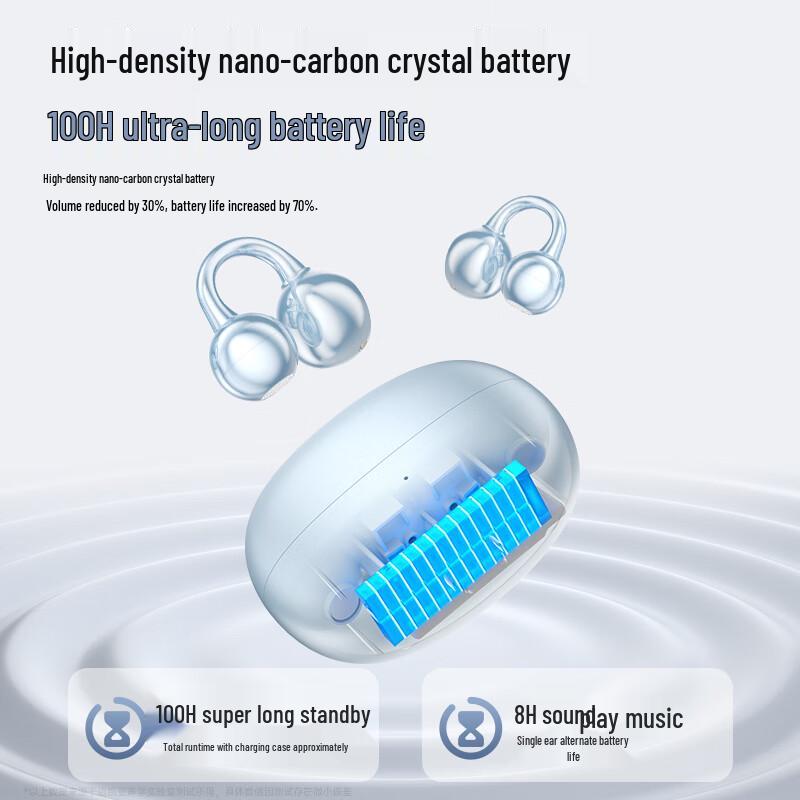 Микро-наушники Bluetooth для спорта KIA с костной проводимостью и клипсой на ухо