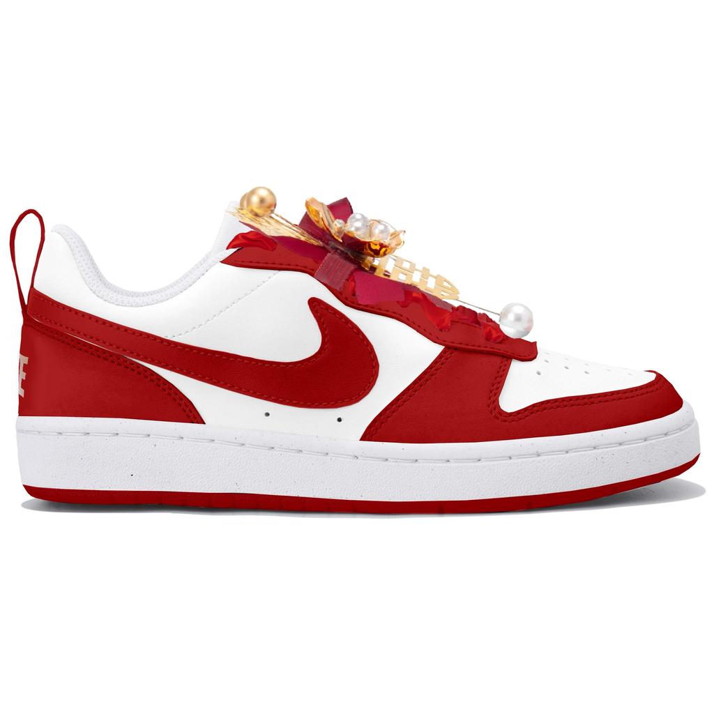 Nike Court Borough Low top Skateboard Shoes Women's Red White DV5456-137(Team-S-BOX)-Random packaging bags
