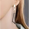 Необычные полые треугольные длинные серьги-капли с геометрическим рисунком для девочек и женщин