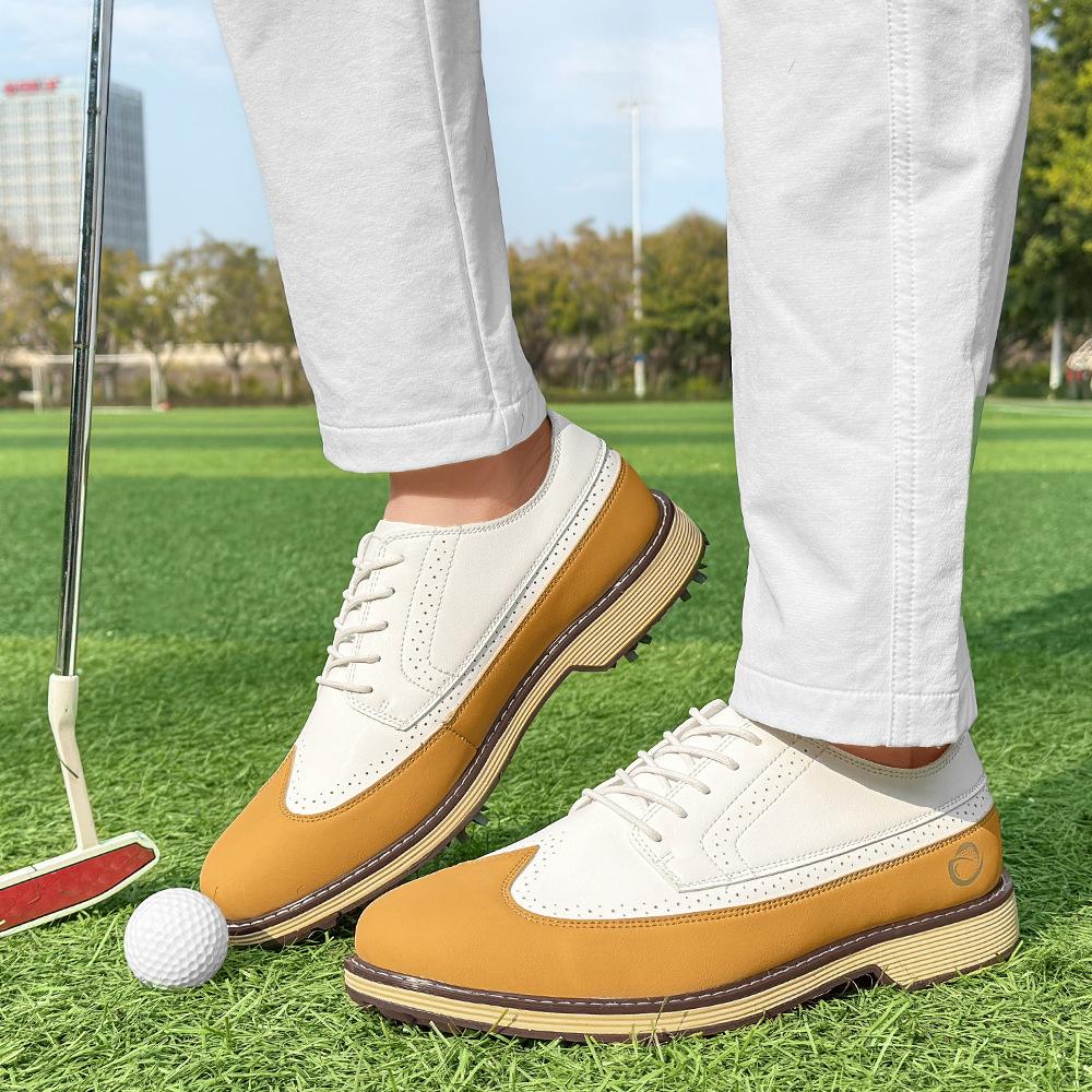 Men's Non-slip Spiked Golf Shoes - Outdoor Sports Casual with Embroidery