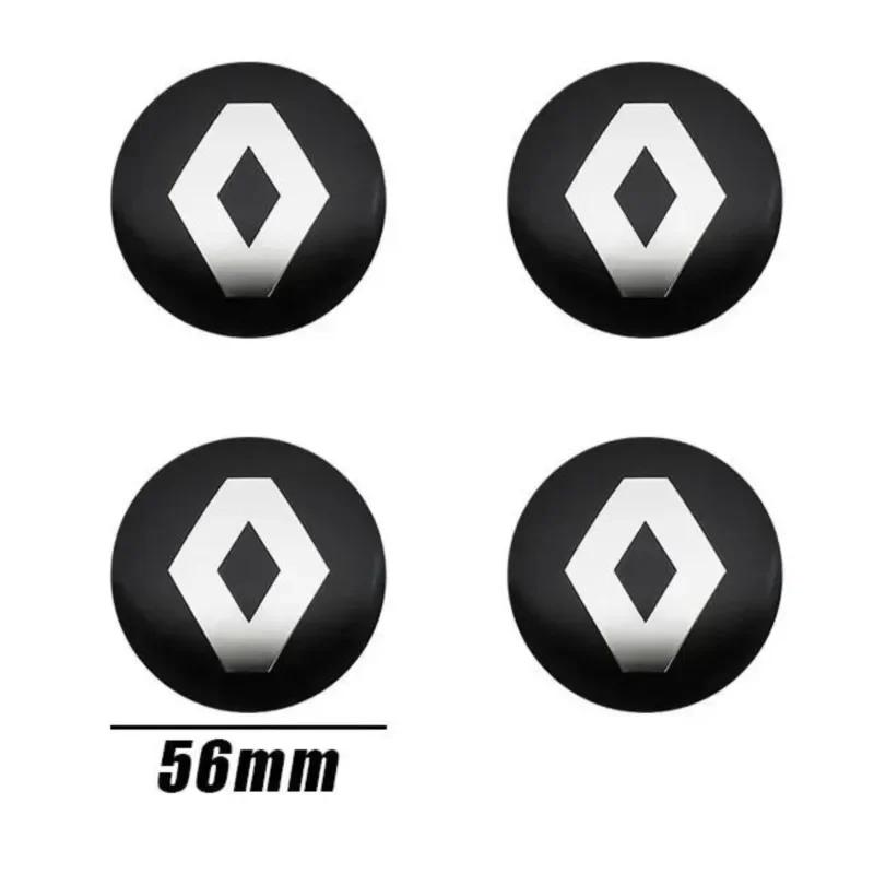 2026 Hot For Renault Hub Caps 4Pcs 56mm Car Wheel Center Hub Cap Stickers Accessories For Renault Megane 2 3 4 Twingo Clio Talis