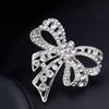 Clear Rhinestone Bow Style Brooches Pin Elegant Accessory for Women Wedding Party Decoraion Jewelry Brooch