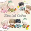 Game Cotton Stuffed 20cm Doll Clothes Cartoon Animal Pattern Suspender Pants T-shirt Trousers Suit