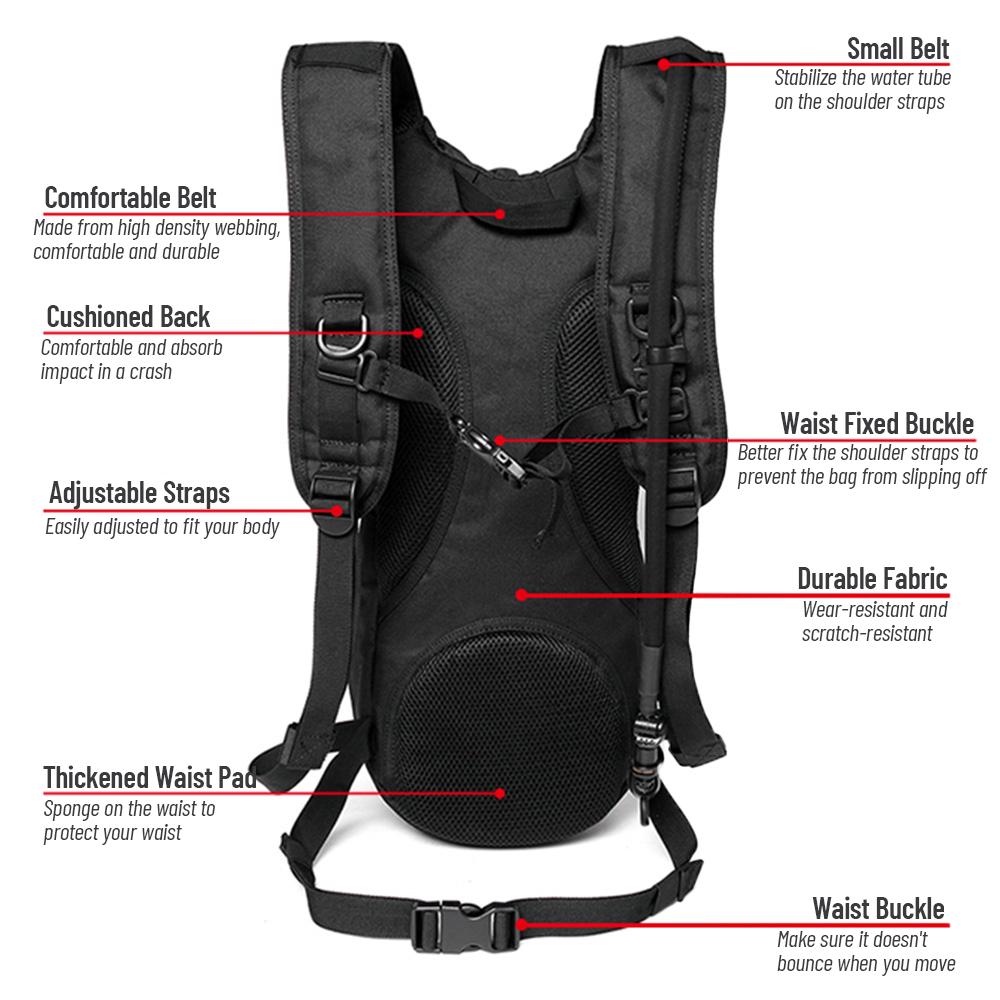 Outdoor Bag Molle Hydration Pack Backpack Waterproof for TPU Water Bladder for Cycle Hiking Climbing