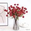 Искусственный цветок одуванчика с 5 головками - одиночный стебель для декора интерьера или свадебного декора