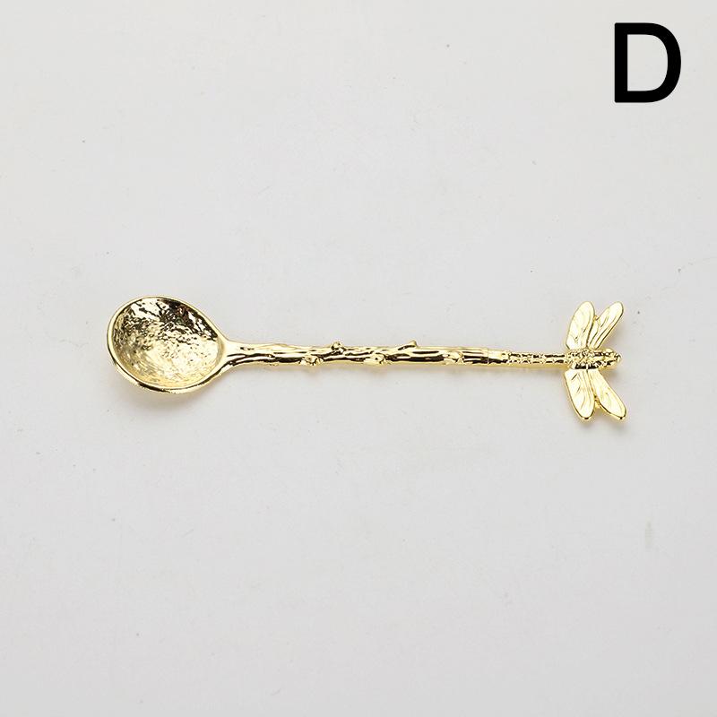 1PC Vintage Spoon Ice Cream Spoon For Coffee Tea Gift For Souvenir Dragonfly Stars Design