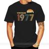 Vintage 1977 Black Tshirt M 6Xl Cotton Tshirt Men Summer Fashion T-shirt Euro Size