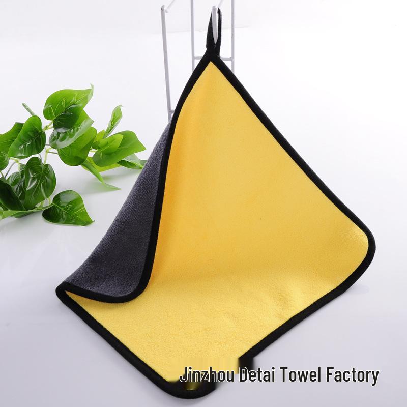 Двусторонняя коралловая флисовая салфетка для мытья автомобиля - Абсорбирующая чистящая и сушащая ткань