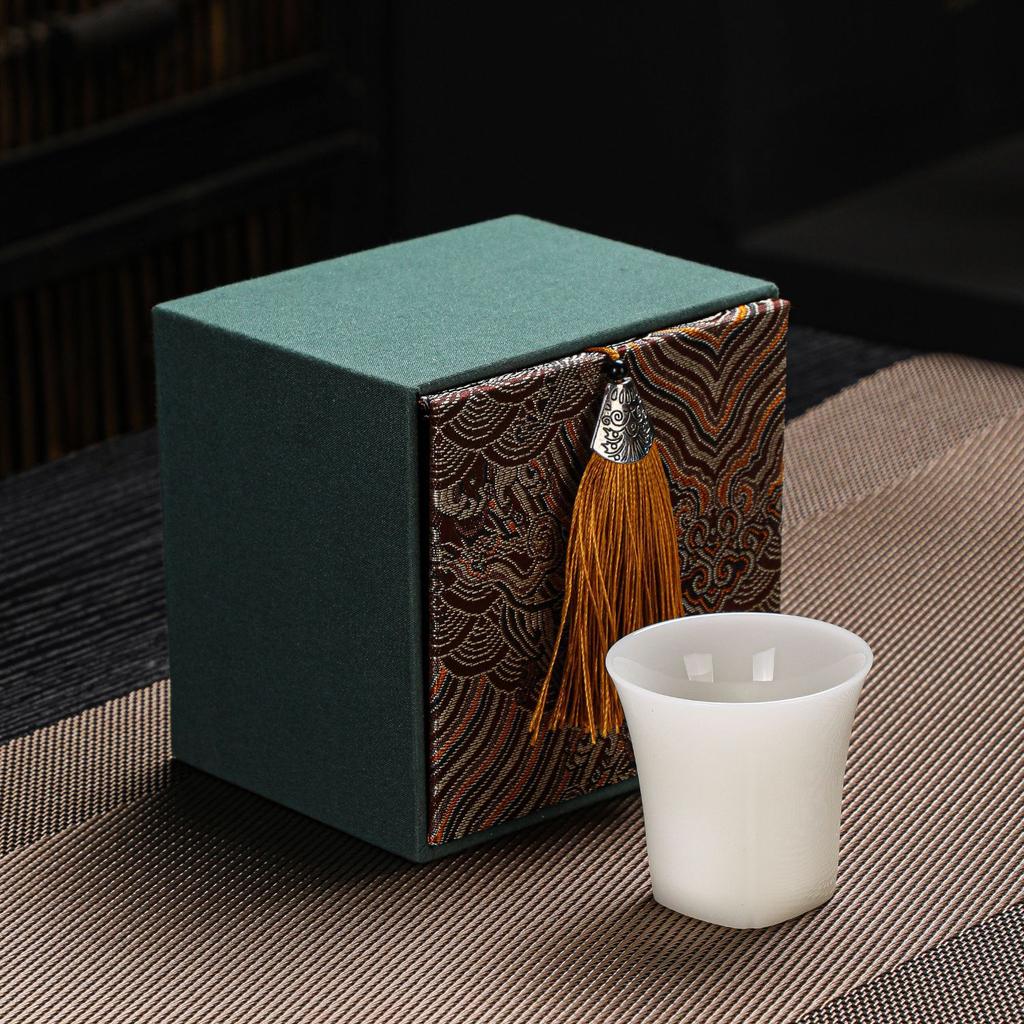 Pu jade porcelain straight master cup single cup personal special teacup ceramic tea cup high temperature kung fu tea cup