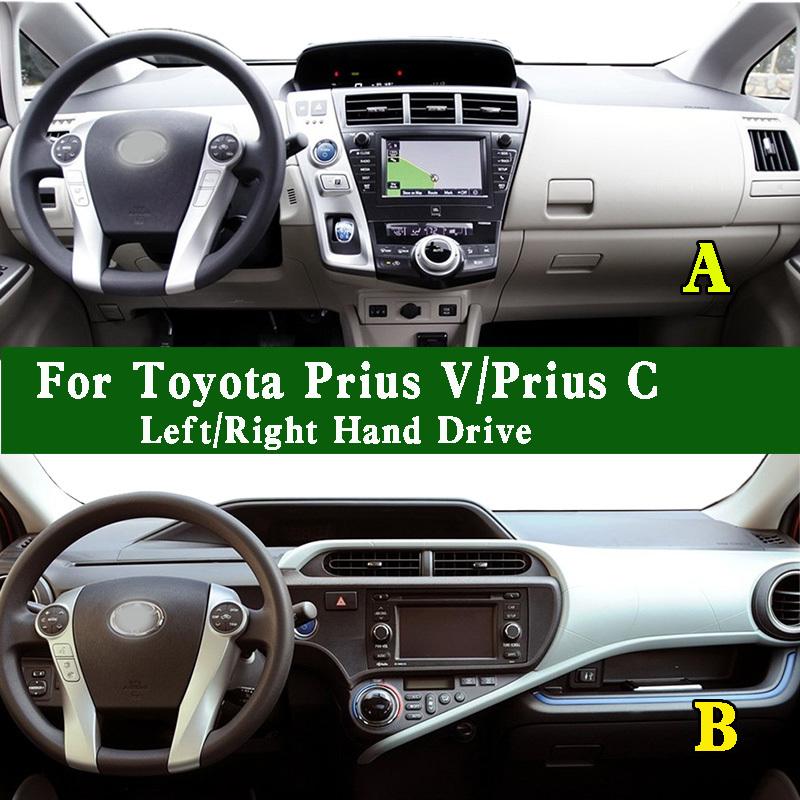 Для Toyota Prius V/C Excel Plus NHP10 MK1 Коврик на панель приборов Покрытие приборной панели Защита от солнца Утеплительная подкладка Антигрязевые украшения
