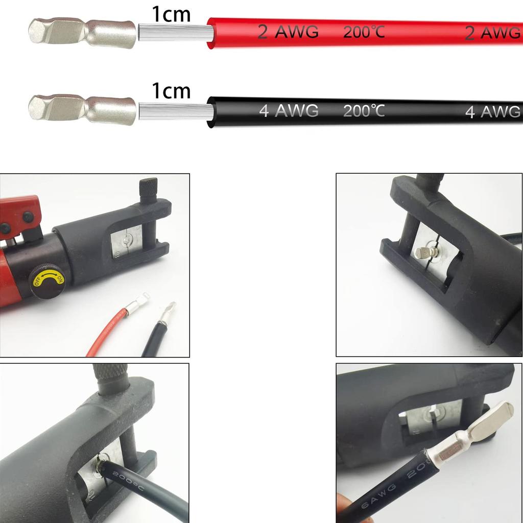 Разъем для аккумулятора, CESFONJER 120A 600V серый, быстроразъемный разъем для аккумулятора с пылезащитным чехлом (Подходит для проводов 2-4 AWG)