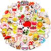 50 Japanese Cartoon Children's Cute Puzzle Stickers Panda Rabbit Corgi Parent-child Interactive Stickers Decoration