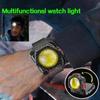 Portable Headlamp Multifunctional Cob Headlight Usb Rechargeable Wrist Light Flashlight COB Headlamp Belt Arm Watch 3-in-1