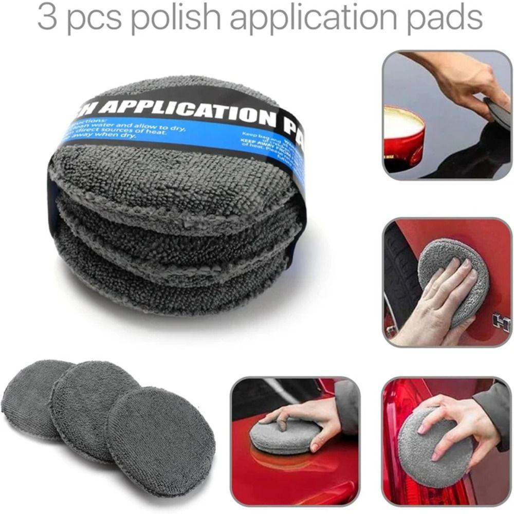 9Pcs Blush Sponge Car Wash Cleaning Kits Microfiber Wheel Cleaning Tools Wash Waxing Pads Auto Care