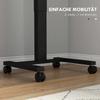 Standing Desk Standing Table, Laptop Table, Height-Adjustable, 4 Casters, 65 cm x 48 cm x 108 cm, Brown + Black