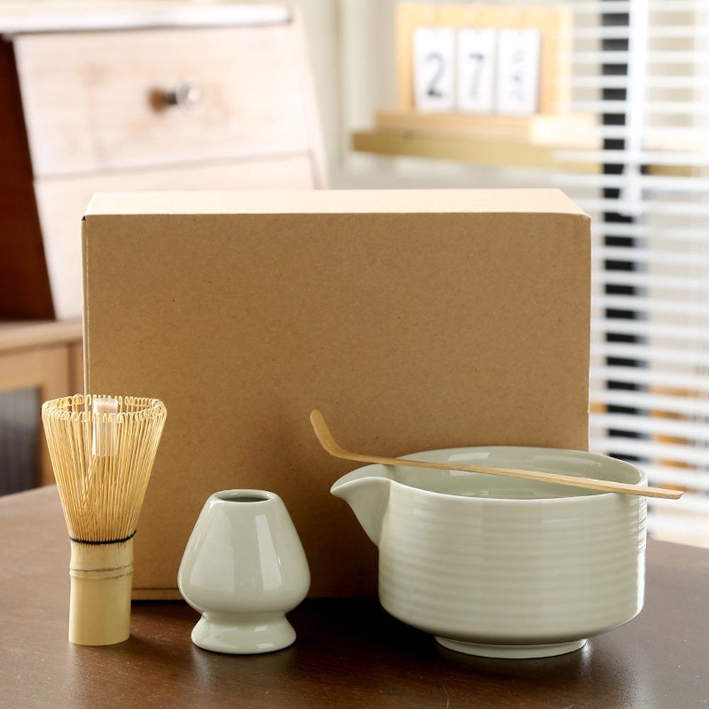 4PCS Reusable Japanese Matcha Tea Set Food Grade Japanese Chasen New Matcha Whisk Set  Stirring