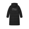 Fila Original Long Down Jacket Solid Color Simple Warm Long Hooded Down Coat Women Outerwear Black F11W449906FBK