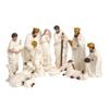 Christmas Nativity Figurines Resins Nativity Scene Statue with Stable Holy Family Statue Table Centerpieces Home Decors