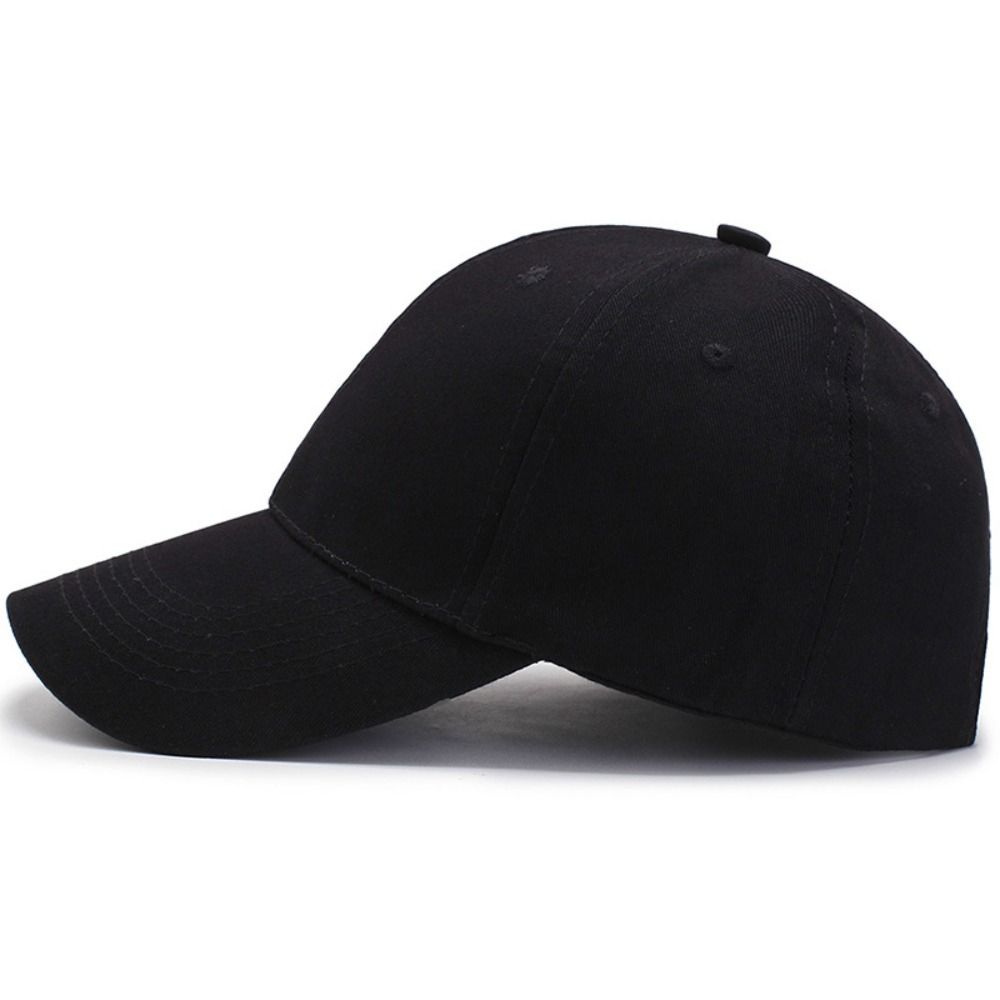 Black Wide Brim Adjustable Summer Hat Cotton Baseball Cap Sports Cap Peaked Cap