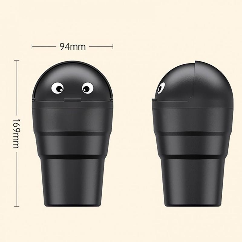 Универсальный автомобильный мусорный бак, автоорганайзер, ящик для хранения с поворотной крышкой, милый мини-автомобильный герметичный мусорный бак для автомобиля