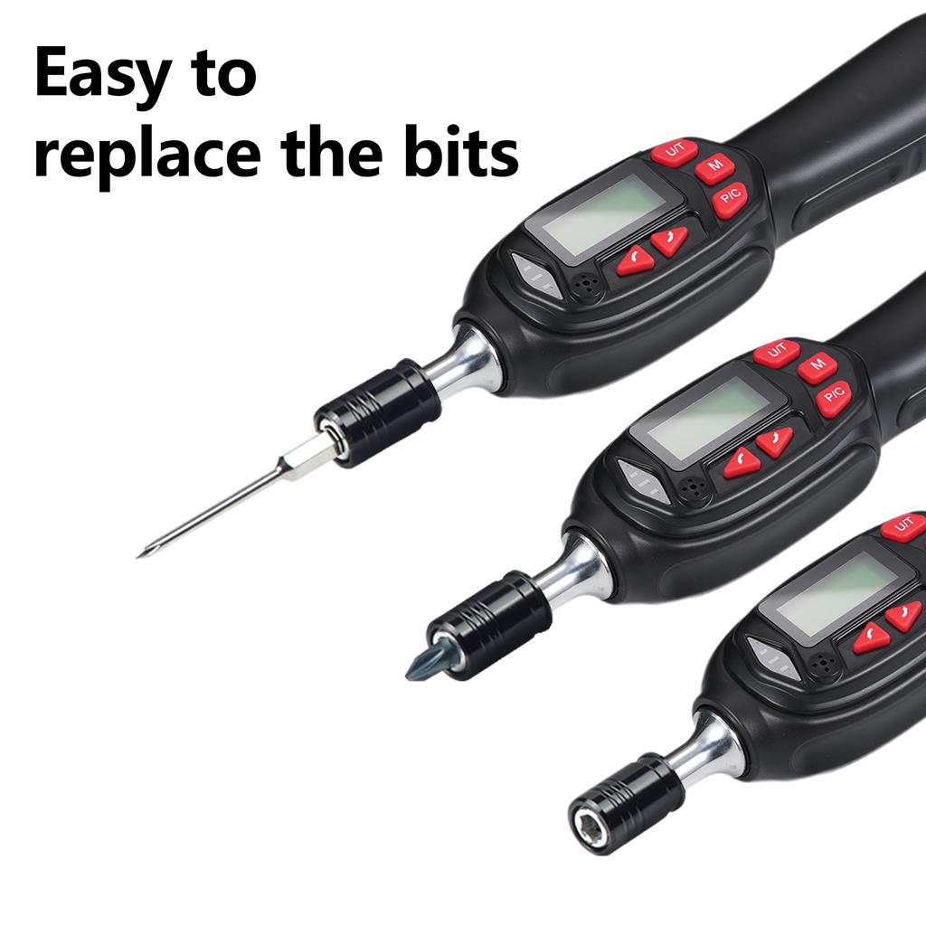 Цифровая динамометрическая отвертка 1/4" со звуковым сигналом и светодиодной вспышкой, 0,05-0,5 Нм и +/-2% High