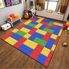 Colorful Building Block Pattern Carpet for Living Room Decor Soft Rug Suitable for use as an anti-slip for living room bedroom sofas