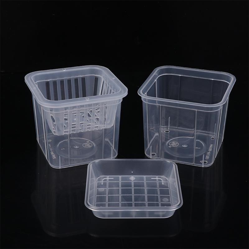 10 см квадратный корневой контроль прозрачный цветочный горшок для орхидеи фаленопсис каттлея посадка с устьичным цветочным горшком домашний декор