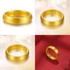 Fashionable Vietnamese Brass Gold Plated Six Character Mantra Ring For Couples And Individuals