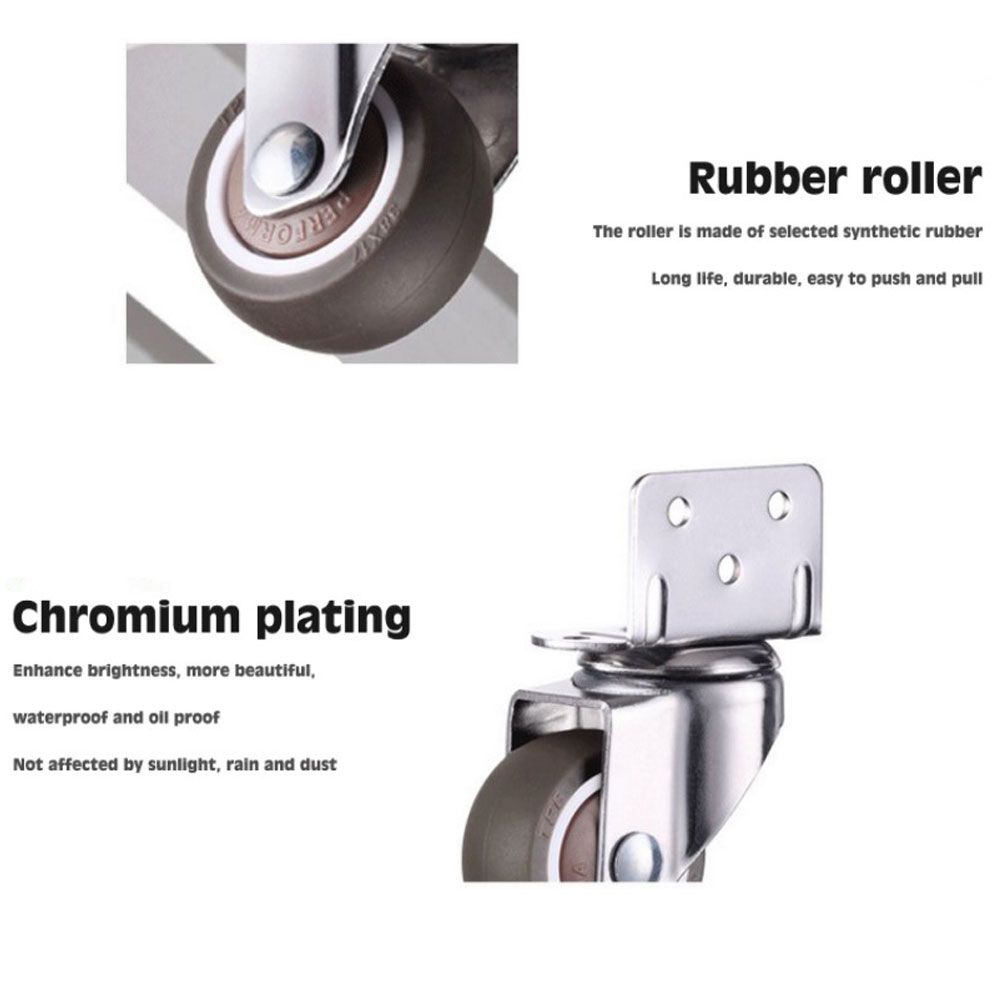 for Trolley Baby Moving Chair Crib Furniture Casters Wheels Soft Rubber Swivel Caster Roller