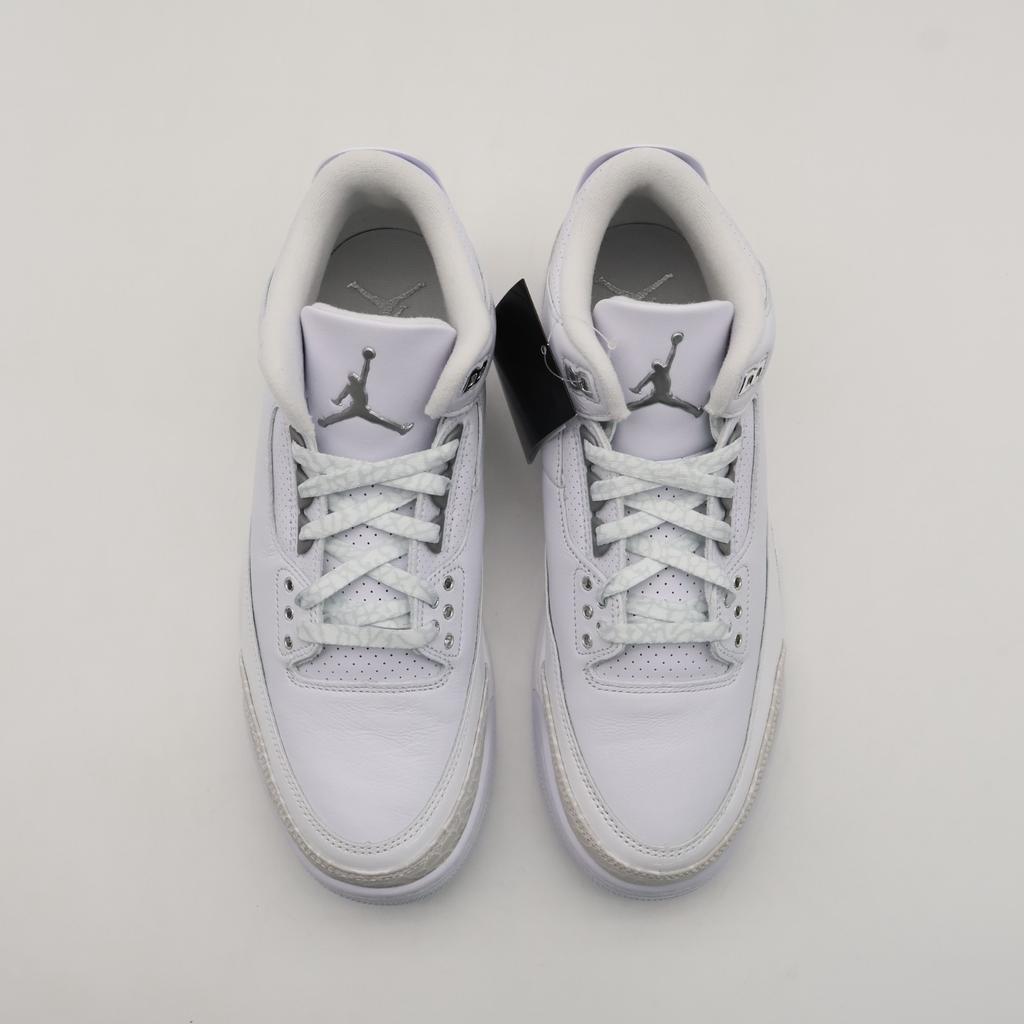 CT8532-111 Nike Air Jordan 3 Retro Pure Money Белый и Серебристый (2025) (Мужской)