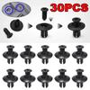 10-30pcs Auto Car Bumper Door Panel Fender Liner Nylon Clips Retainer Fasteners Clips For Honda Nissan Mitsubishi 8mm Hole