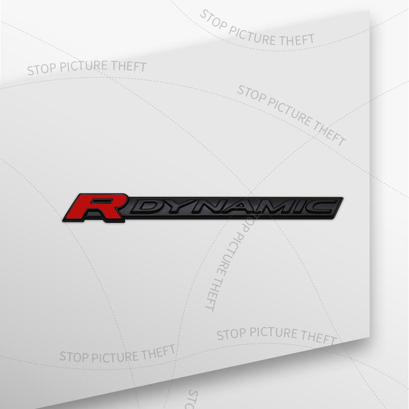 1Pc 3D Metal R Dynamic Logo Emblem Badge Car Rear Tail Bumper Trunk Sticker For Range Rover Discovery Velar HSE SVR
