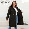 Gasman New Women's Jacket Spring 2022 Long Fashion Casual Waistline Parka Windproof Warm Thin Cotton Woman Coat Outwear 8284