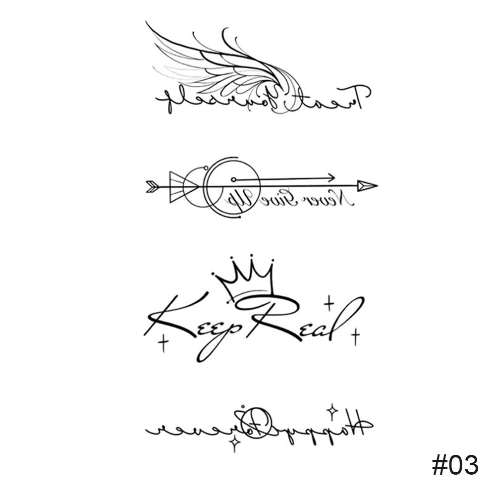 Временные маленькие свежие черные татуировки наклейки водонепроницаемые долговечные татуировки наклейки рука нога грудь боди-арт татуировка