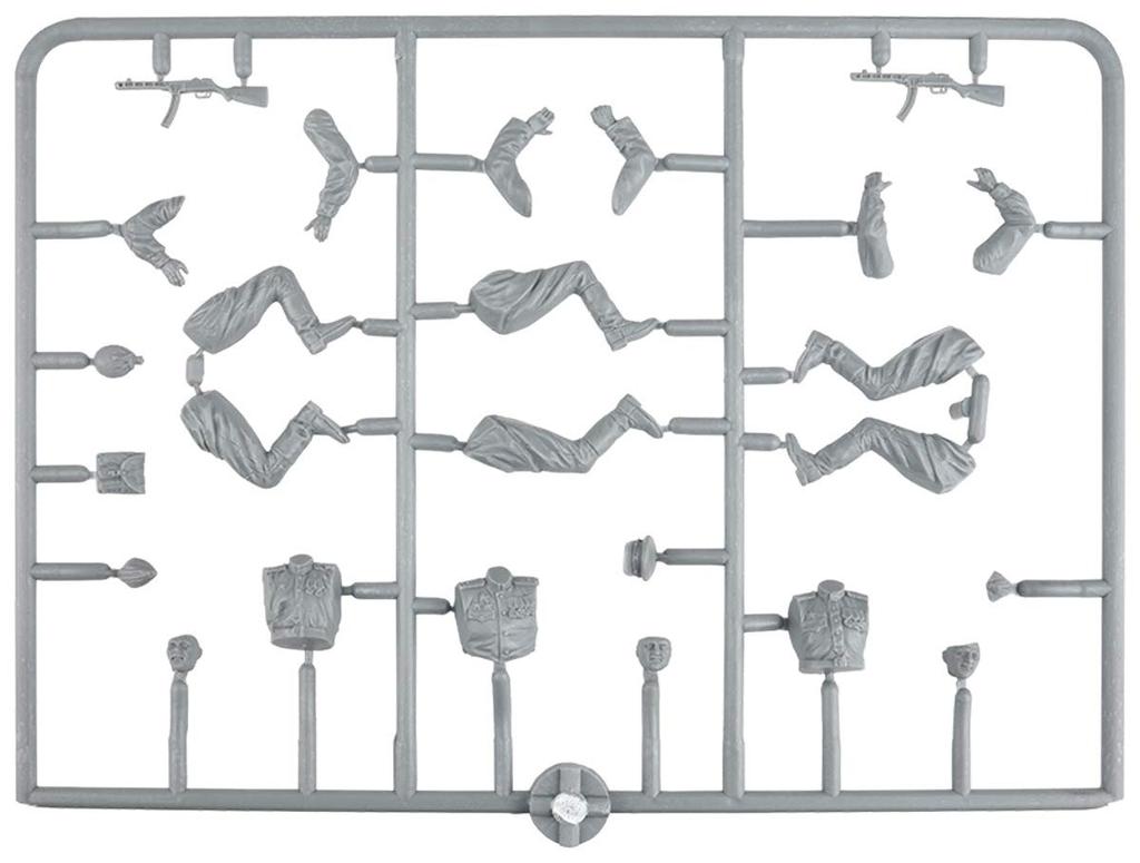 Miniart 1/35 Scale Soviet Jeep Crew (5-Piece Special Edition) with Weapons and Equipment, Plastic Model Kit MA35313